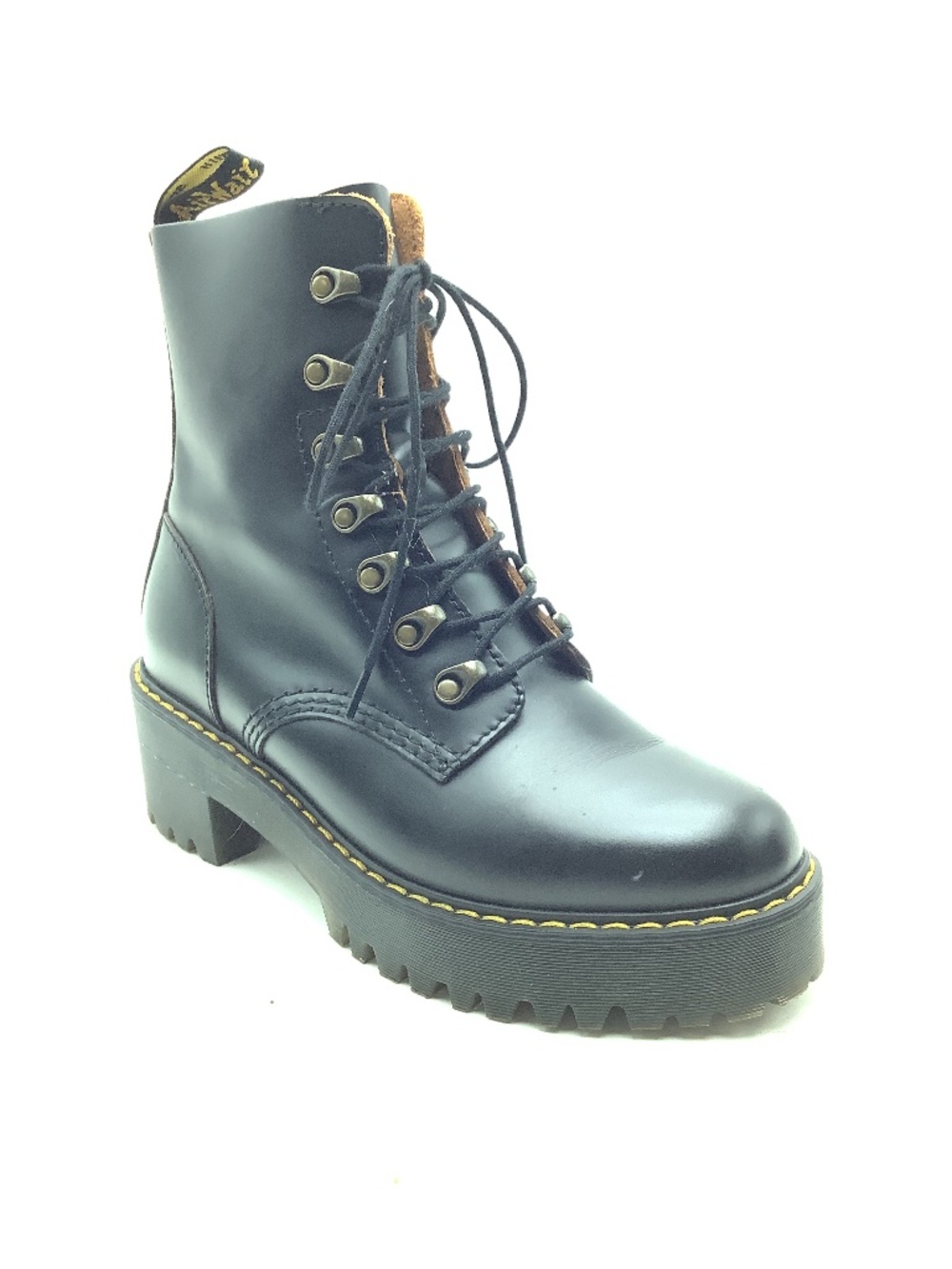 Dr. Marten Leather Platform Combat Boots Size: 8